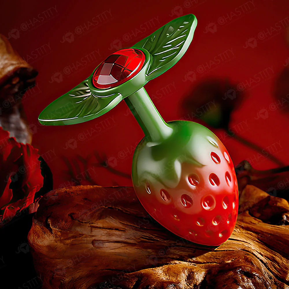 LOCKINK Strawberry Butt Plug With Gemstone - Image 4