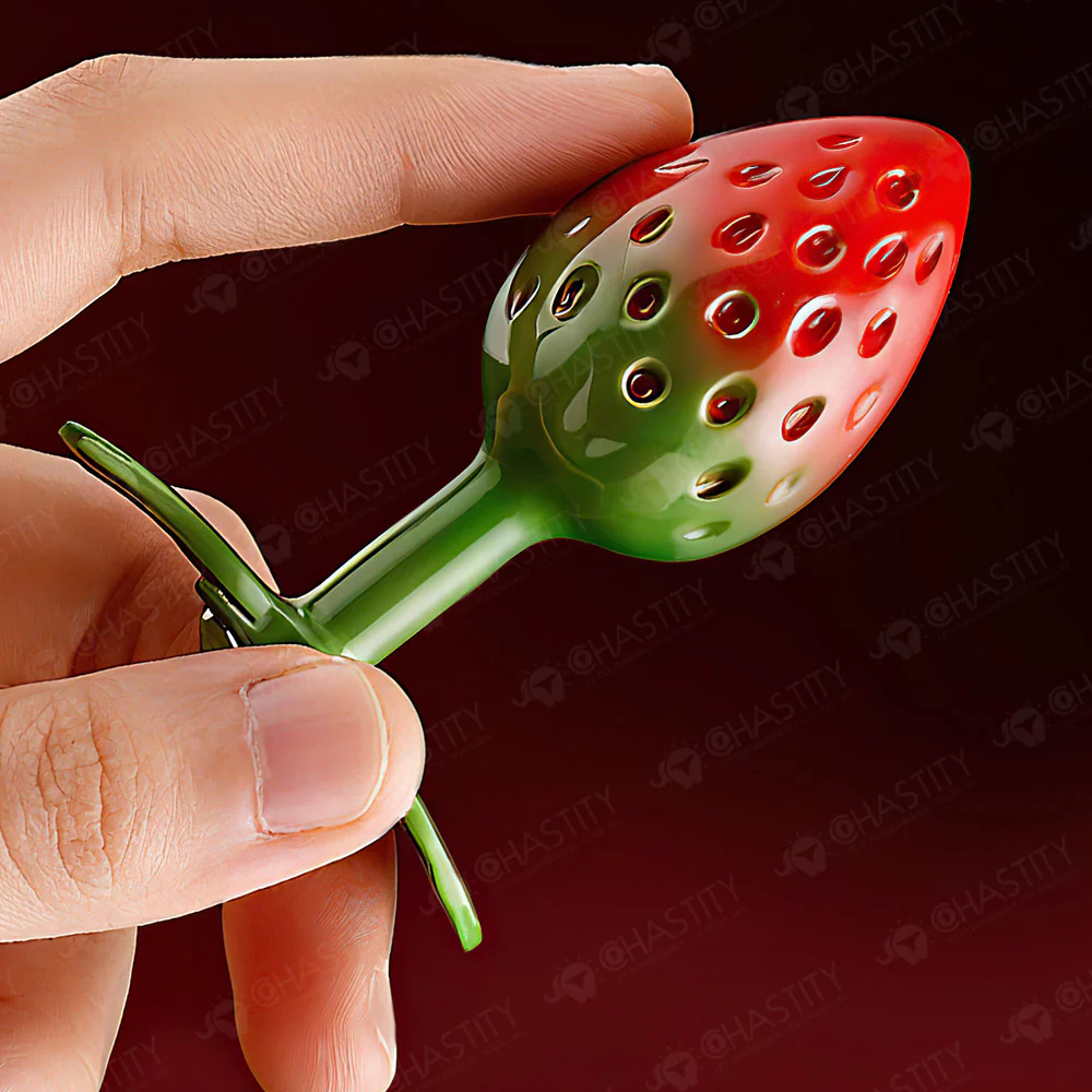 LOCKINK Strawberry Butt Plug With Gemstone - Image 5