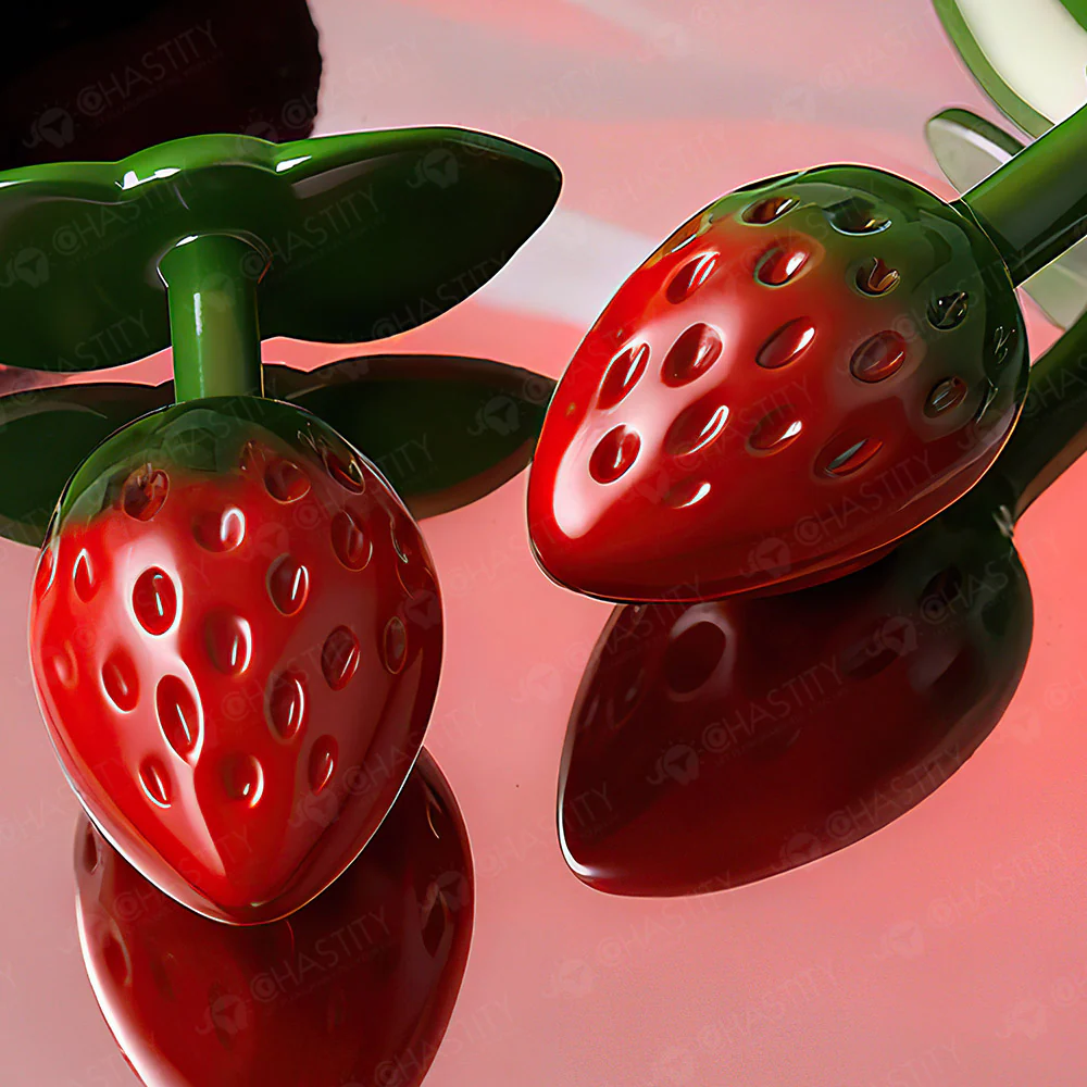 LOCKINK Strawberry Butt Plug With Gemstone - Image 7