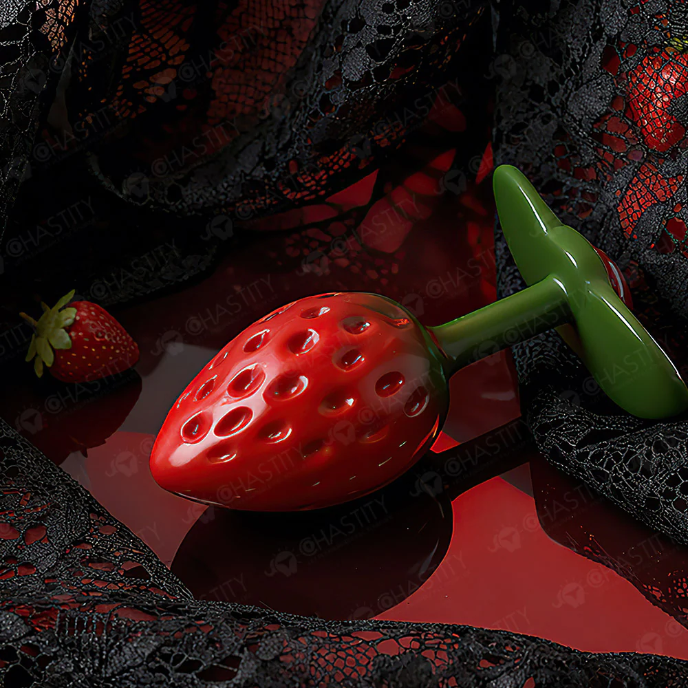LOCKINK Strawberry Butt Plug With Gemstone - Image 8