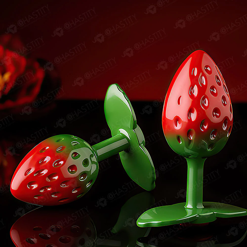 LOCKINK Strawberry Butt Plug With Gemstone - Image 9