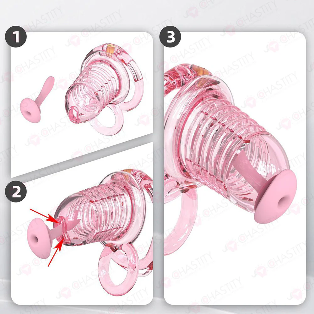 Stretchable Spring Loaded See-Through Chastity Cage - Image 11
