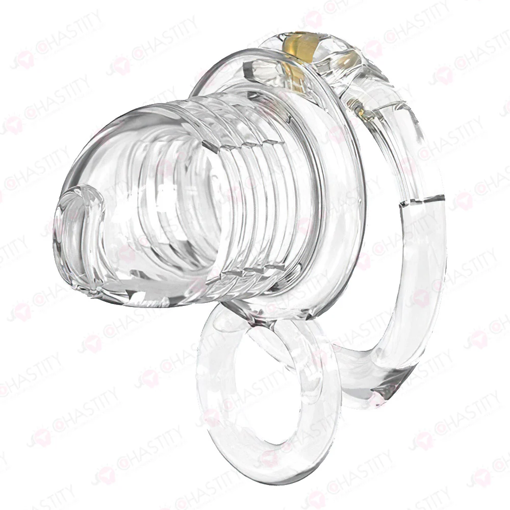 Stretchable Spring Loaded See-Through Chastity Cage - Image 9