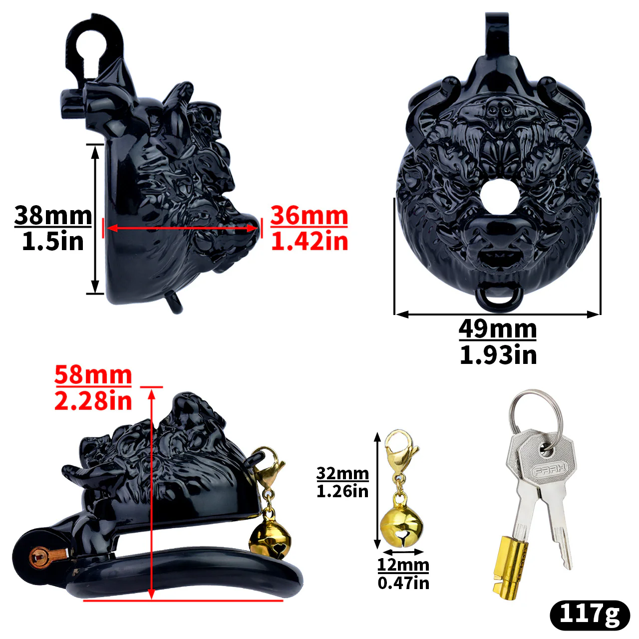 Tiger & Bull Cock Chastity - Image 12