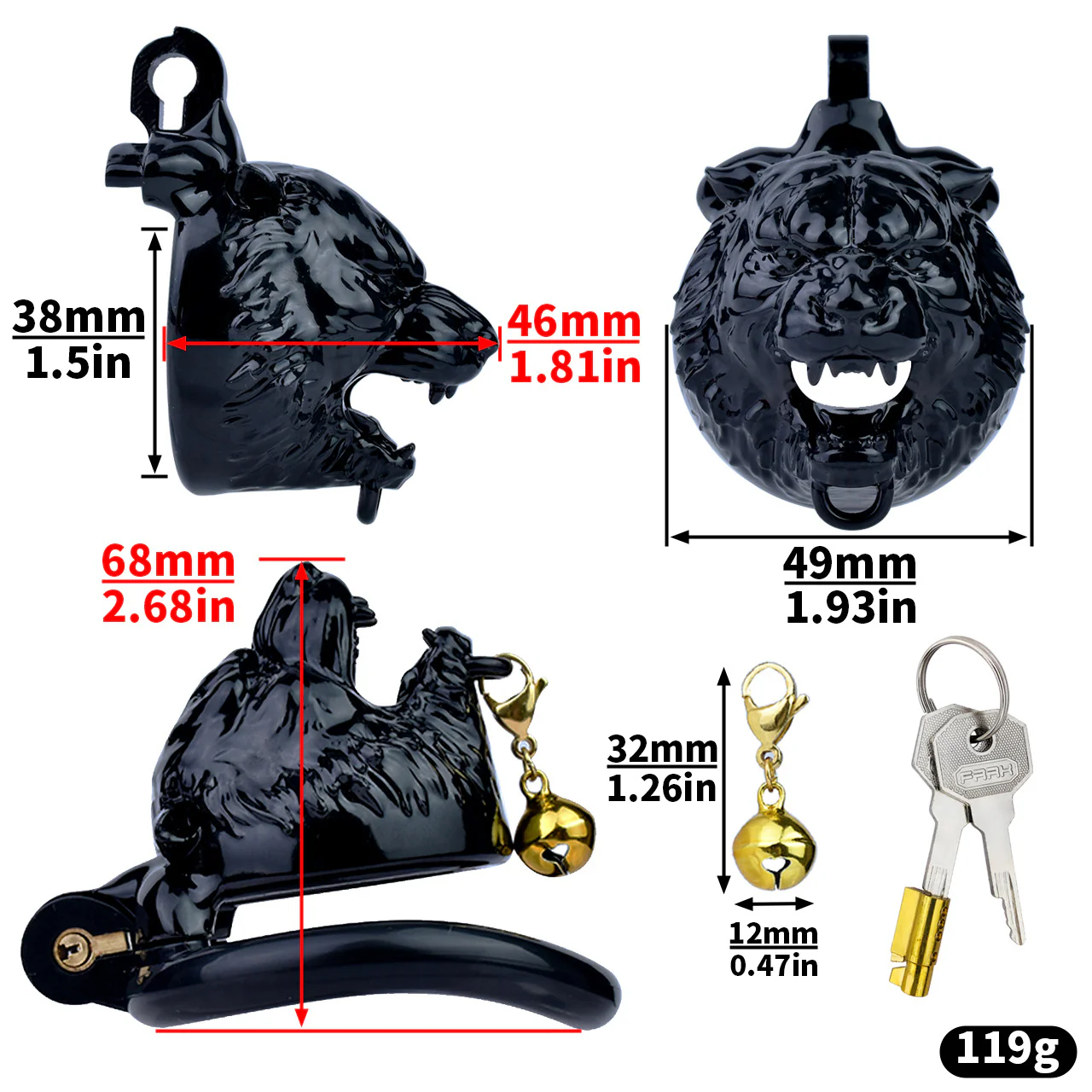 Tiger & Bull Cock Chastity - Image 5