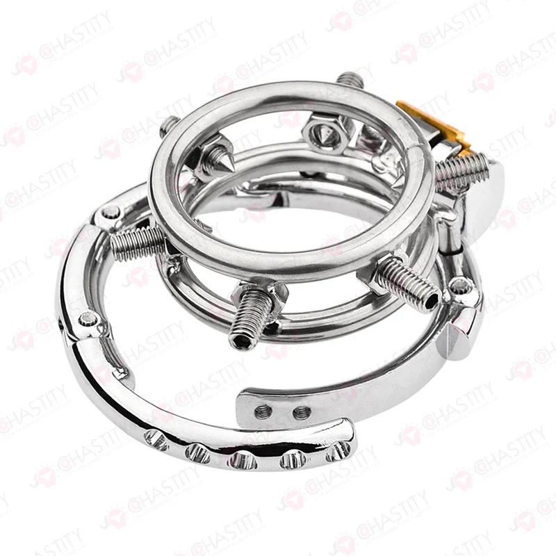 Tortured In Chastity - Spiked Series (Adjustable Hinged Ring) - Image 10