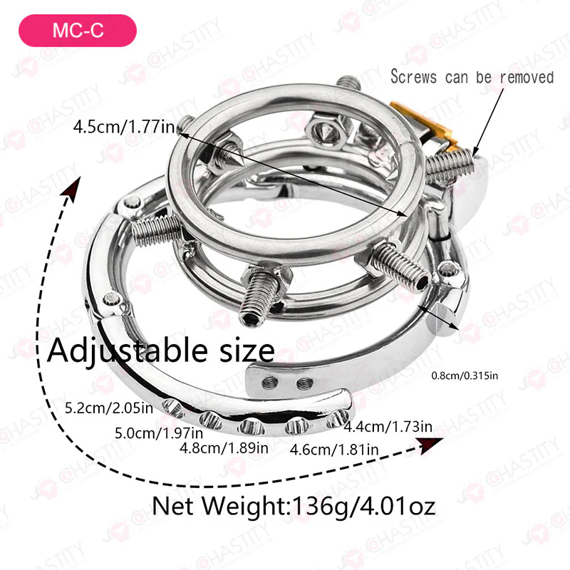 Tortured In Chastity - Spiked Series (Adjustable Hinged Ring) - Image 11