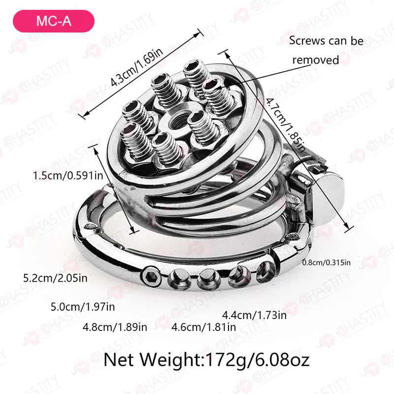 Tortured In Chastity - Spiked Series (Adjustable Hinged Ring) - Image 6