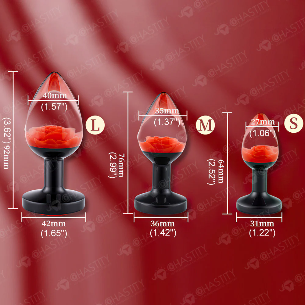 Transparent Rose Butt Plug - Image 3